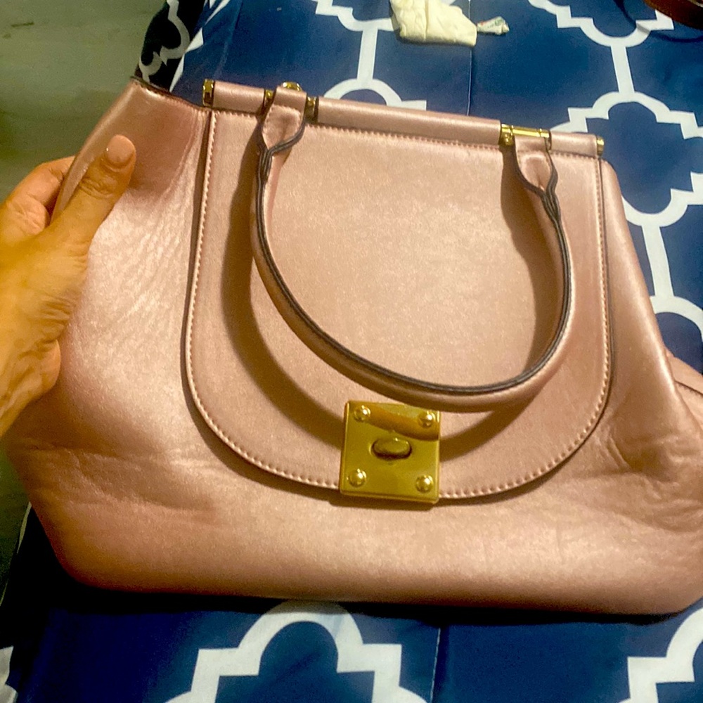 Simple Metallic Large Tote Bag. Barely Used - image 1